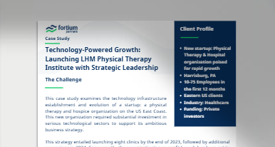 Technology-Powered Growth: Launching LHM Physical Therapy Institute with Strategic Leadership