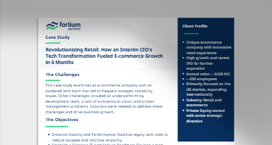 Revolutionizing Retail: How an Interim CIO's Tech Transformation Fueled E-commerce Growth in 6 Months